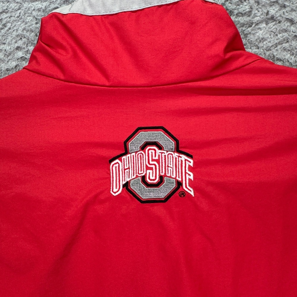 VTG Ohio State Buckeyes Jacket Mens XL Red Windbreaker Nike Full Zip 90s NCAA - Picture 6 of 13